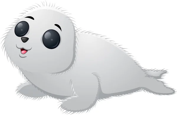 Illustration of cartoon baby seal — Stock Vector