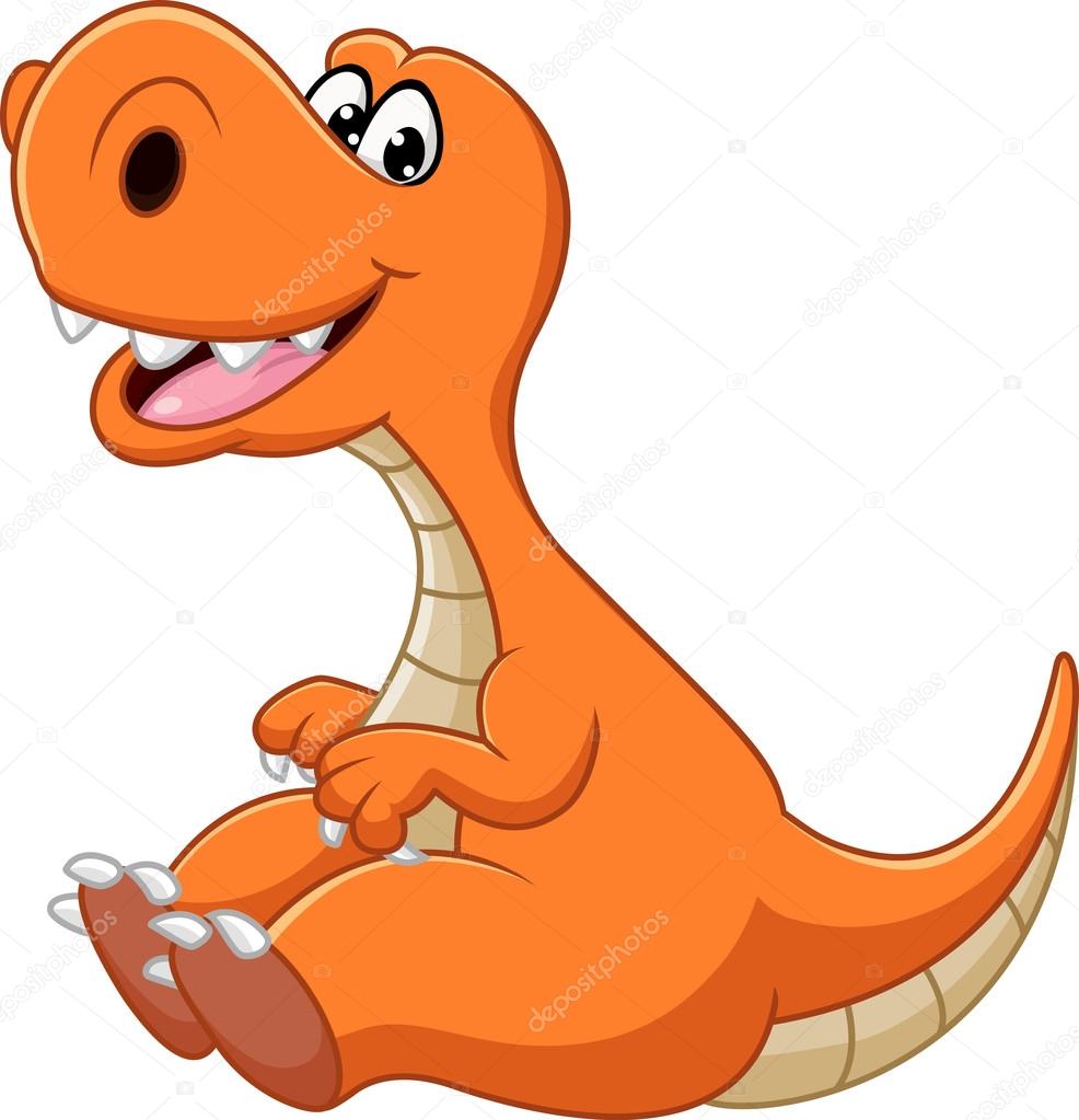 Dinosaur cartoon sitting â Stock Vector © dreamcreation01 #123331006