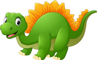Karikatür mutlu dinozor