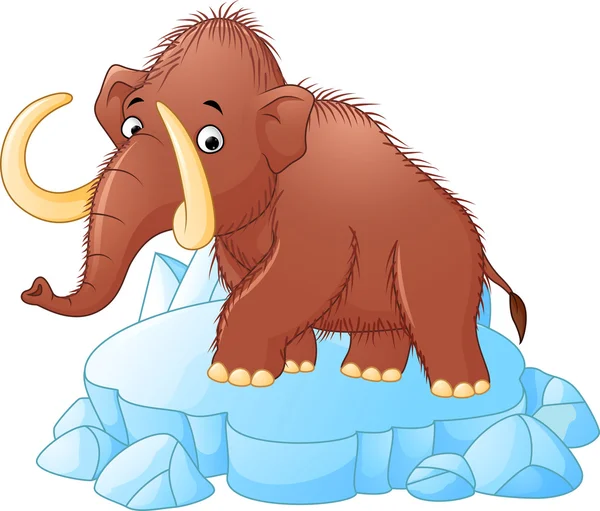 Felice cartone animato mammut — Vettoriale Stock