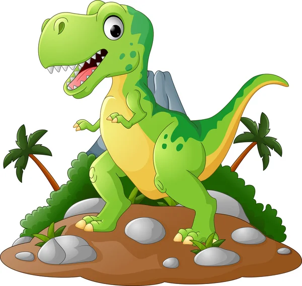 Cartoon niedlicher Tyrannosaurus-Cartoon — Stockvektor