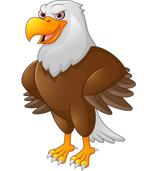 Lindo águila de dibujos animados posando — Archivo Imágenes Vectoriales
