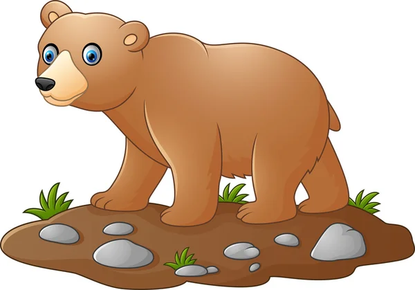 Söt baby björn tecknad — Stock vektor