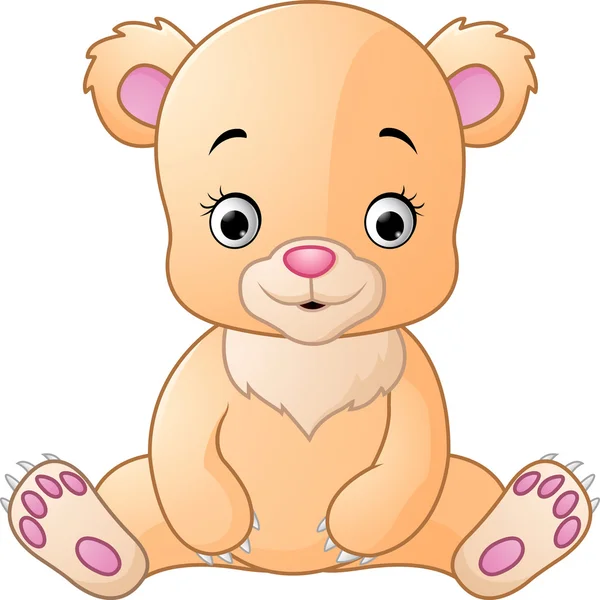 Bonito bebê urso desenhos animados — Vetor de Stock