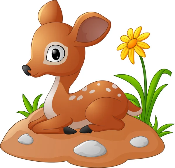 Ilustración de dibujos animados de ciervos del ratón — Vector de stock