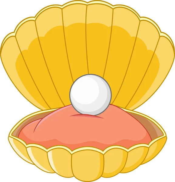 Cartoon Shell pearl — Stock Vector