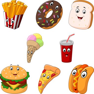 karikatür fast food