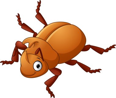 Beetle with sharp horn clipart