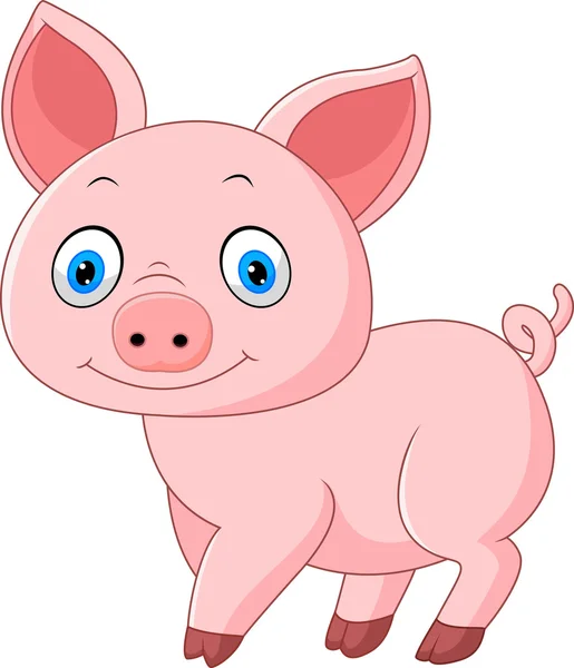 Cartoon Schwein isoliert auf weißem Hintergrund — Stockvektor