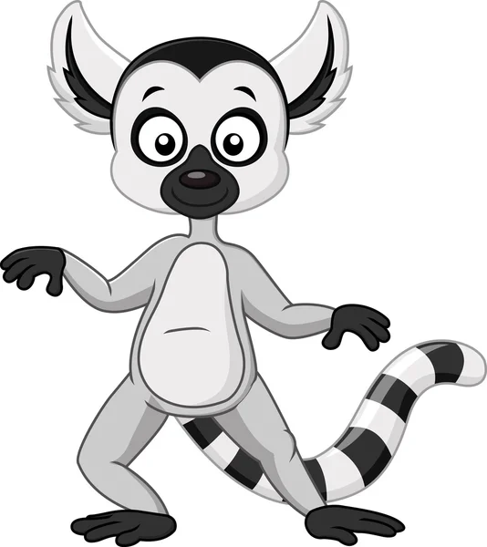 Ring-tailed lemur tecknad — Stock vektor