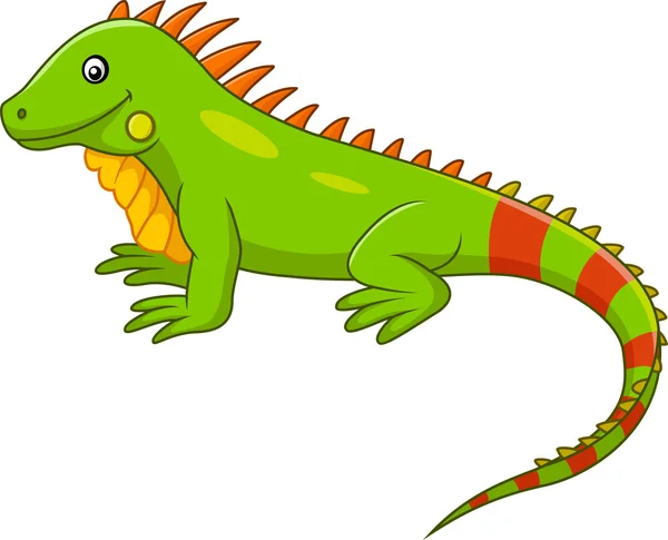 Carino iguana cartone animato — Vettoriale Stock