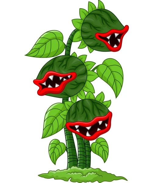 Desenho animado planta carnívora —  Vetores de Stock