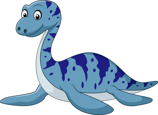 น่ารัก plesiosaurus การ์ตูน — ภาพเวกเตอร์สต็อก