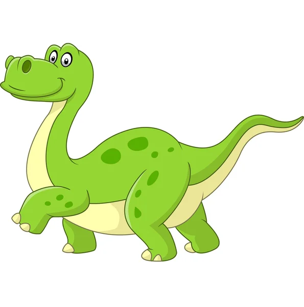 Dinosaurio de dibujos animados aislado sobre fondo blanco — Vector de stock