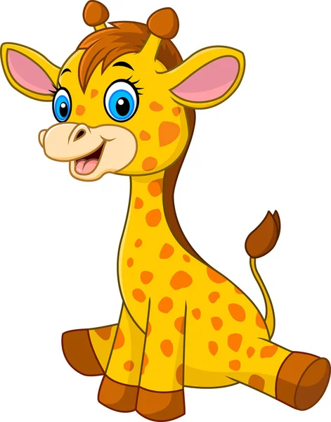 Bande dessinée girafe bébé — Image vectorielle