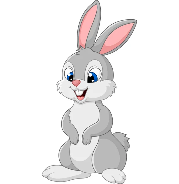 Cute littile bunny isolated on white background — Stock Vector