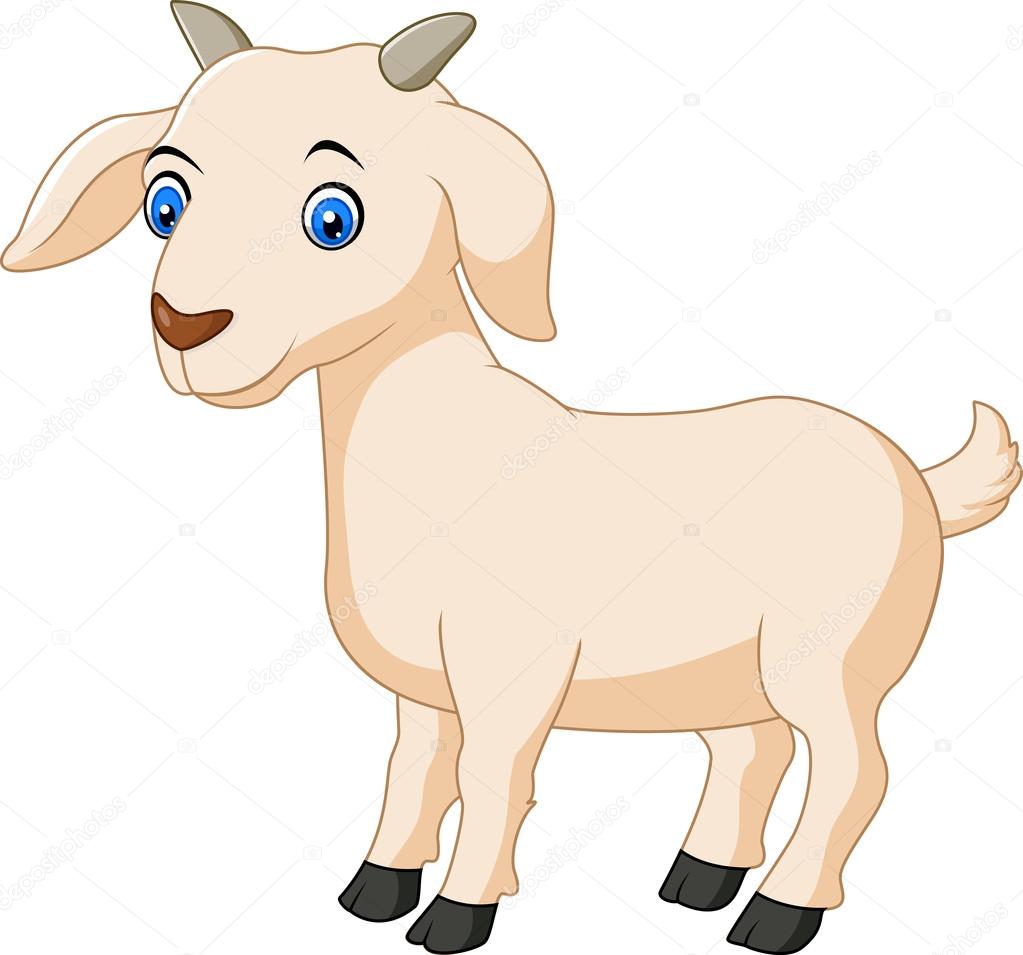 Cute goat cartoon — Stock Vector © dreamcreation01 #123556730