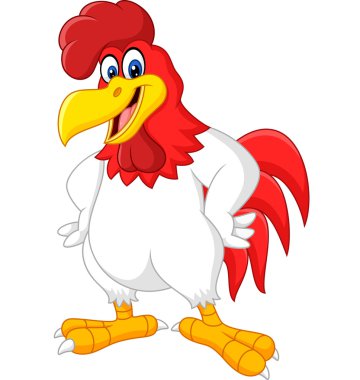 Çizgi film horoz poz