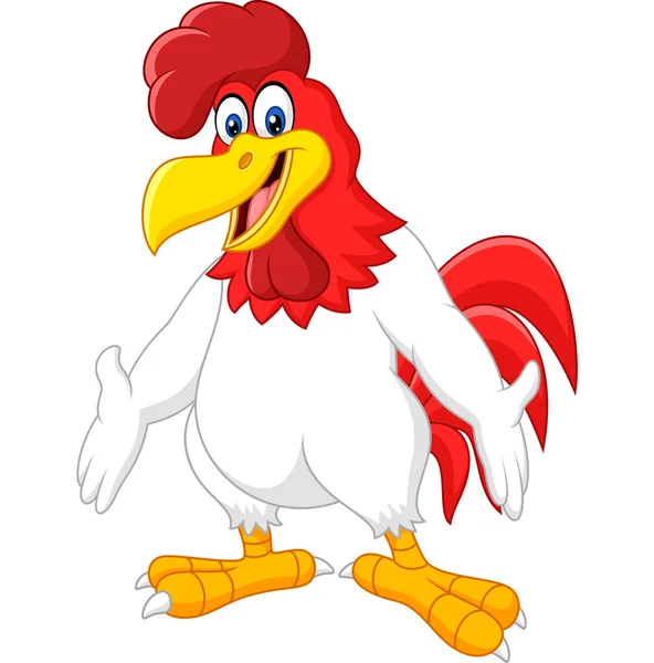 Mignon coq dessin animé — Image vectorielle