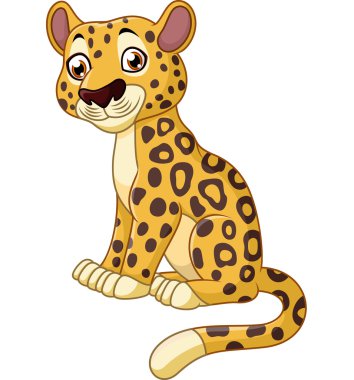 Sevimli cheetah oturan