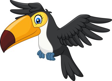 Çizgi film komik tukan uçuşu