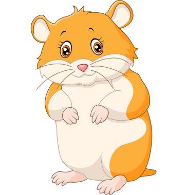 sevimli hamster karikatür