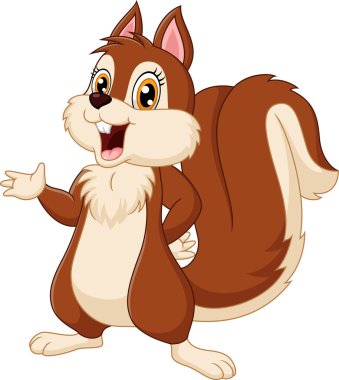 Sevimli squiurrel sunulması