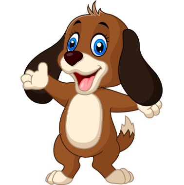Sevimli köpek sunulması