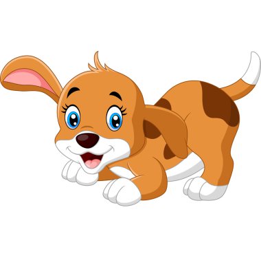 sevimli küçük köpek çizgi