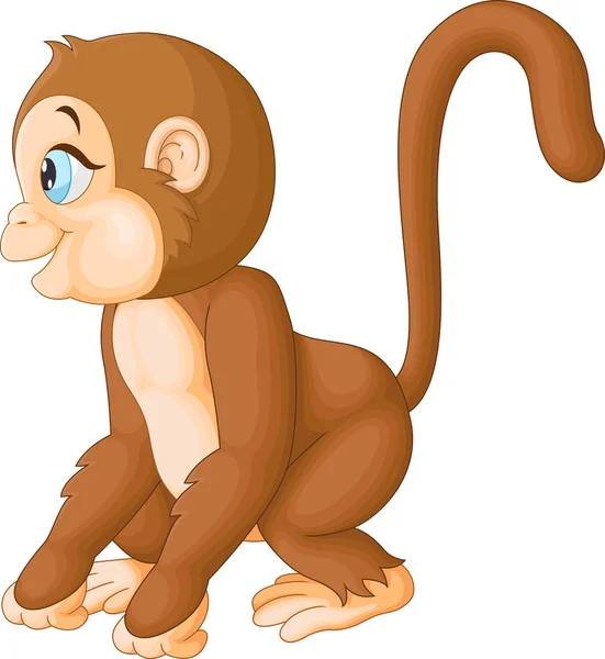 Mono lindo dibujos animados — Archivo Imágenes Vectoriales