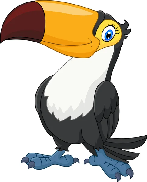 Karikatur Tukan isoliert auf weißem Hintergrund — Stockvektor