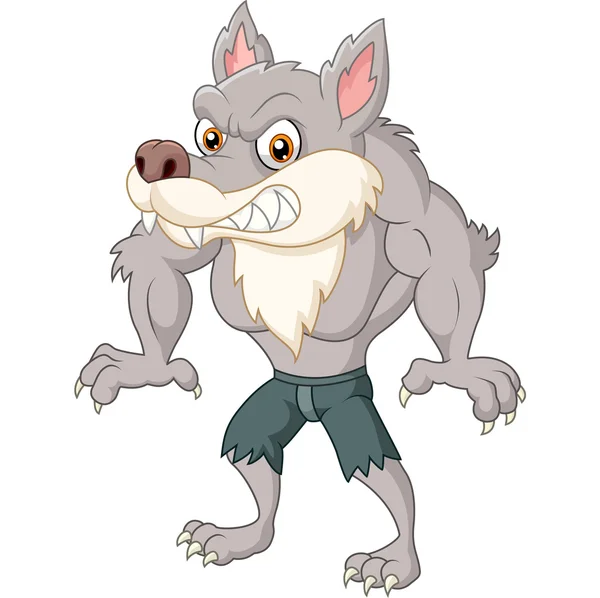 Personagem lobo irritado —  Vetores de Stock