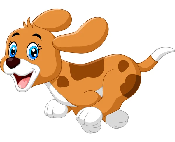 Lindo perrito corriendo — Vector de stock