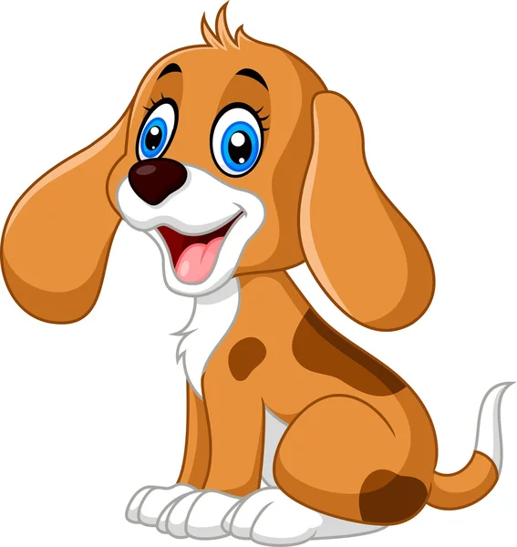 Lindo pequeño perro de dibujos animados — Archivo Imágenes Vectoriales