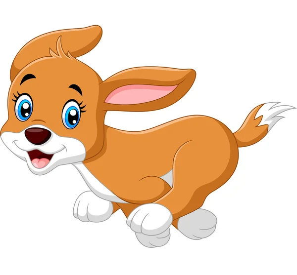 Χαριτωμένο μικρό σκυλί τρέχει — Διανυσματικό Αρχείο