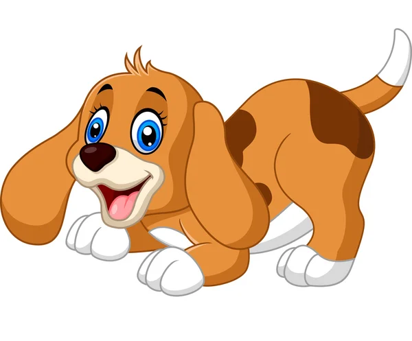 Schattige kleine hond cartoon — Stockvector