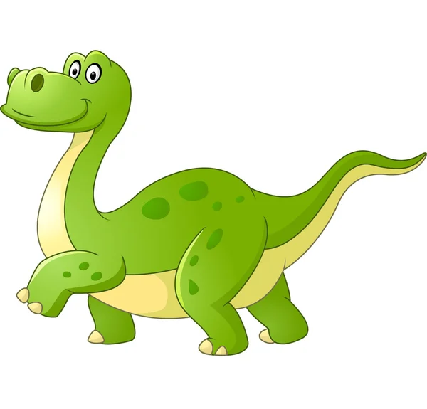 Dinosauro dei cartoni animati isolato su sfondo bianco — Vettoriale Stock