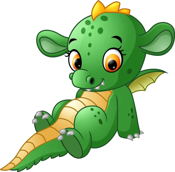 Cute baby dragon — Stock Vector