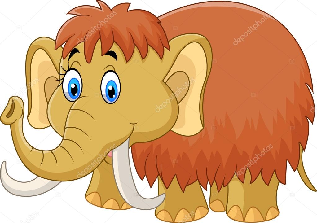 Cute mammoth cartoon