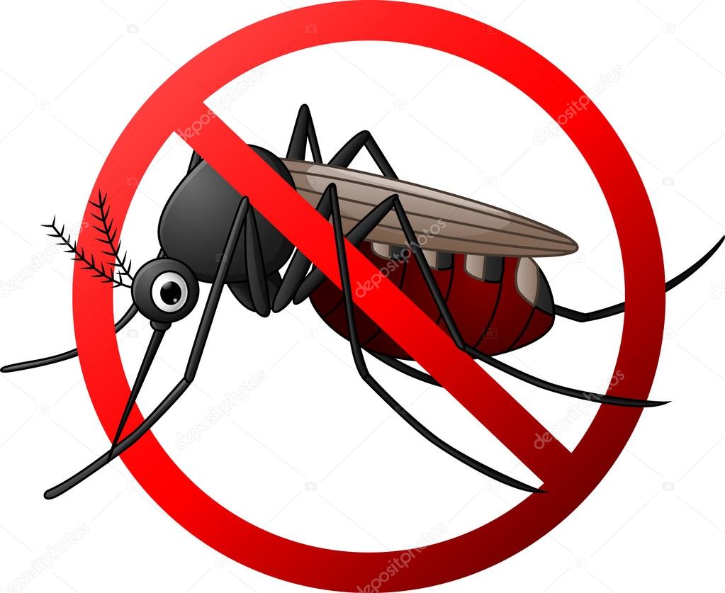 Stop mosquito cartoon