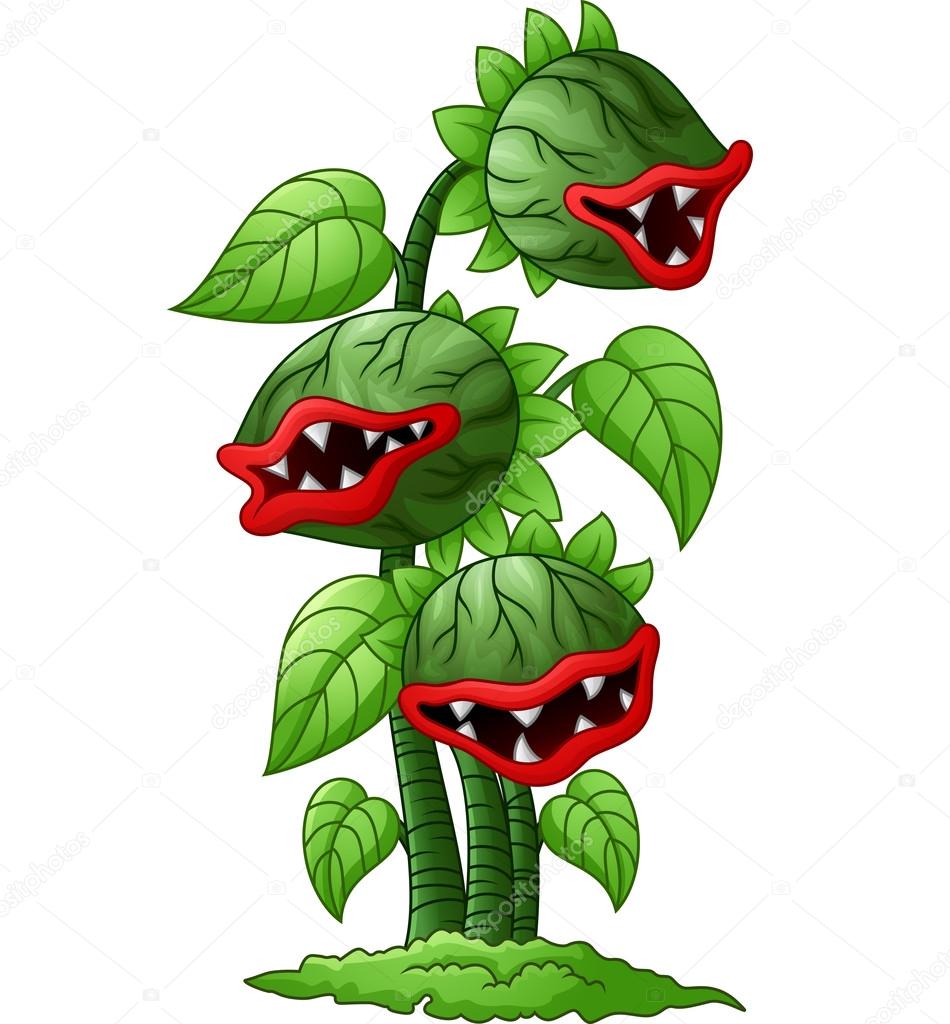 Cartoon carnivorous plant