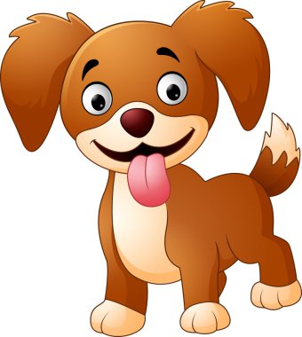 Beyaz arkaplanda izole edilmiş sevimli köpek
