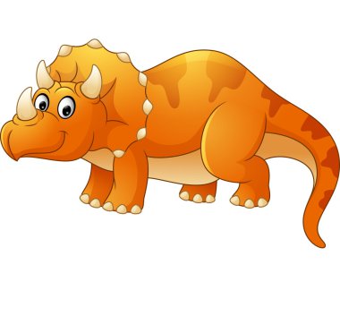 Triceratops çizgi film poz