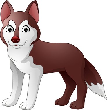 Beyaz arkaplanda izole edilmiş sevimli köpek