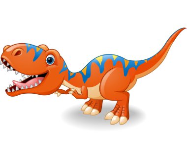 Mutlu tyrannosaurus çizgi film