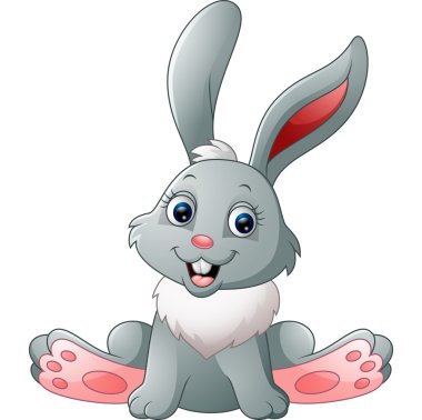 Oturma sevimli littile bunny