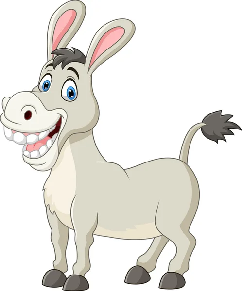 Cartoon funny donkey — Stock Vector