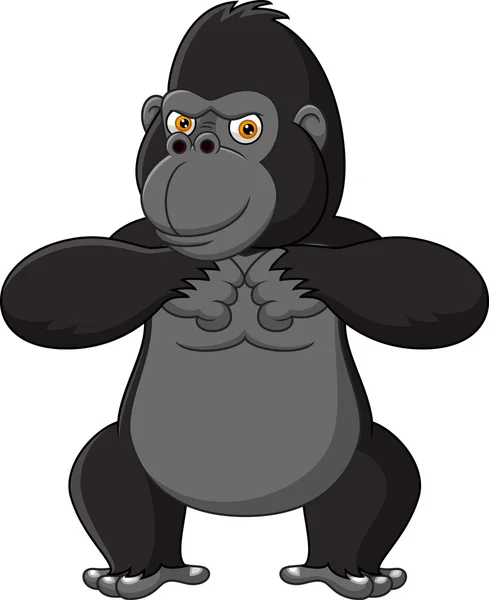 Sterke gorilla cartoon — Stockvector