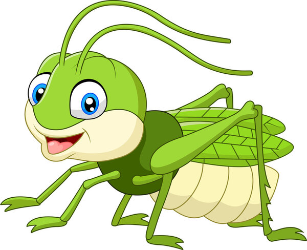 Cute grasshopper cartoon