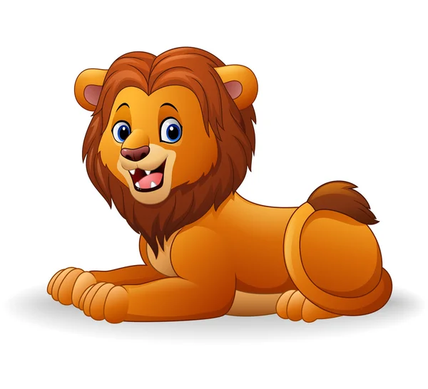 Kreslený Lev sedící — Stockový vektor